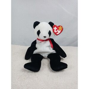 Ty Beanie‎ Baby Fortune The Panda Bear 1997 Panda Bean Bag Plush Stuffed Animal